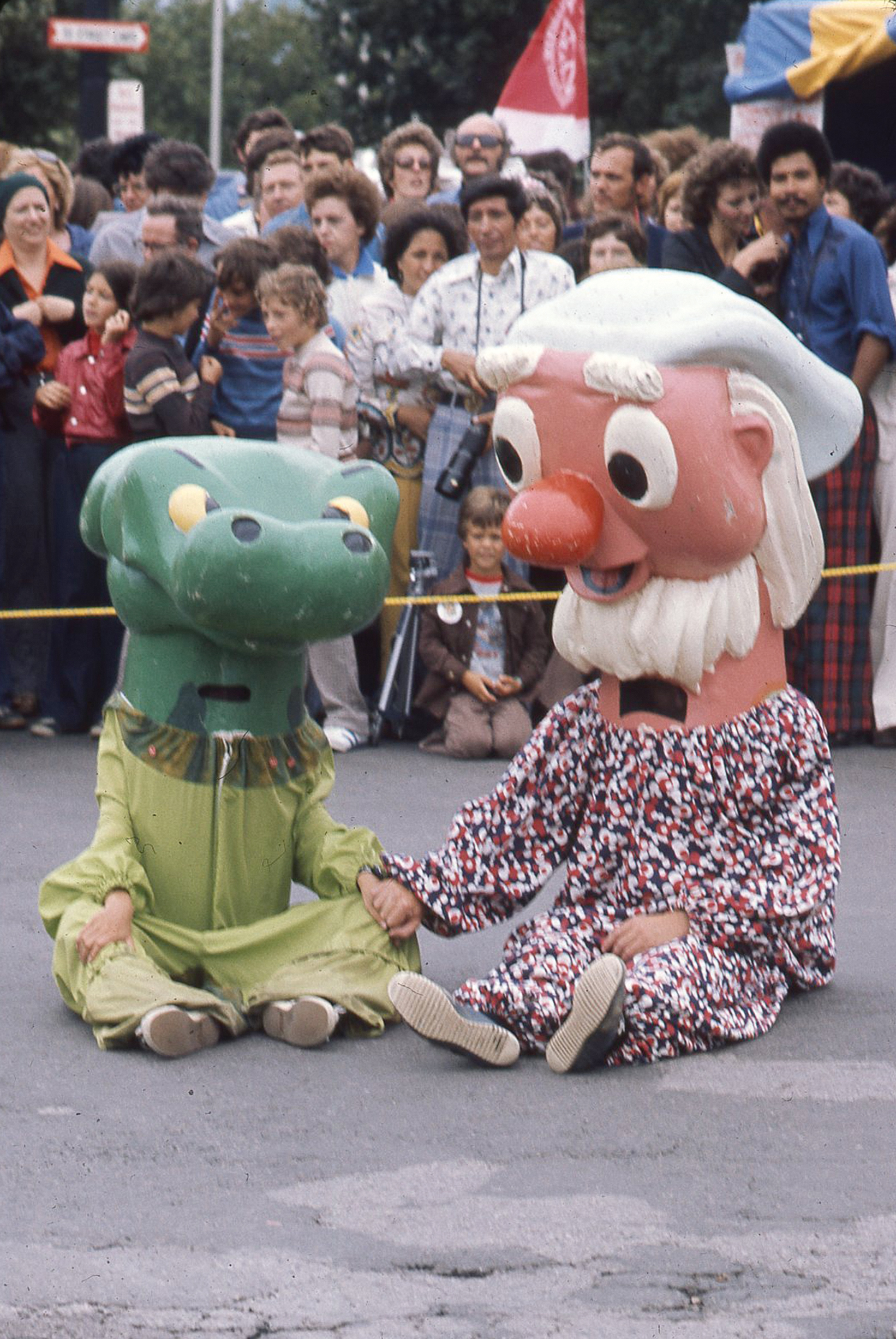 Taking a Break in the Midway, [Date Unknown]. Canadian National Exhibition Archives, Slides Midway-10. Courtesy of the CNEA