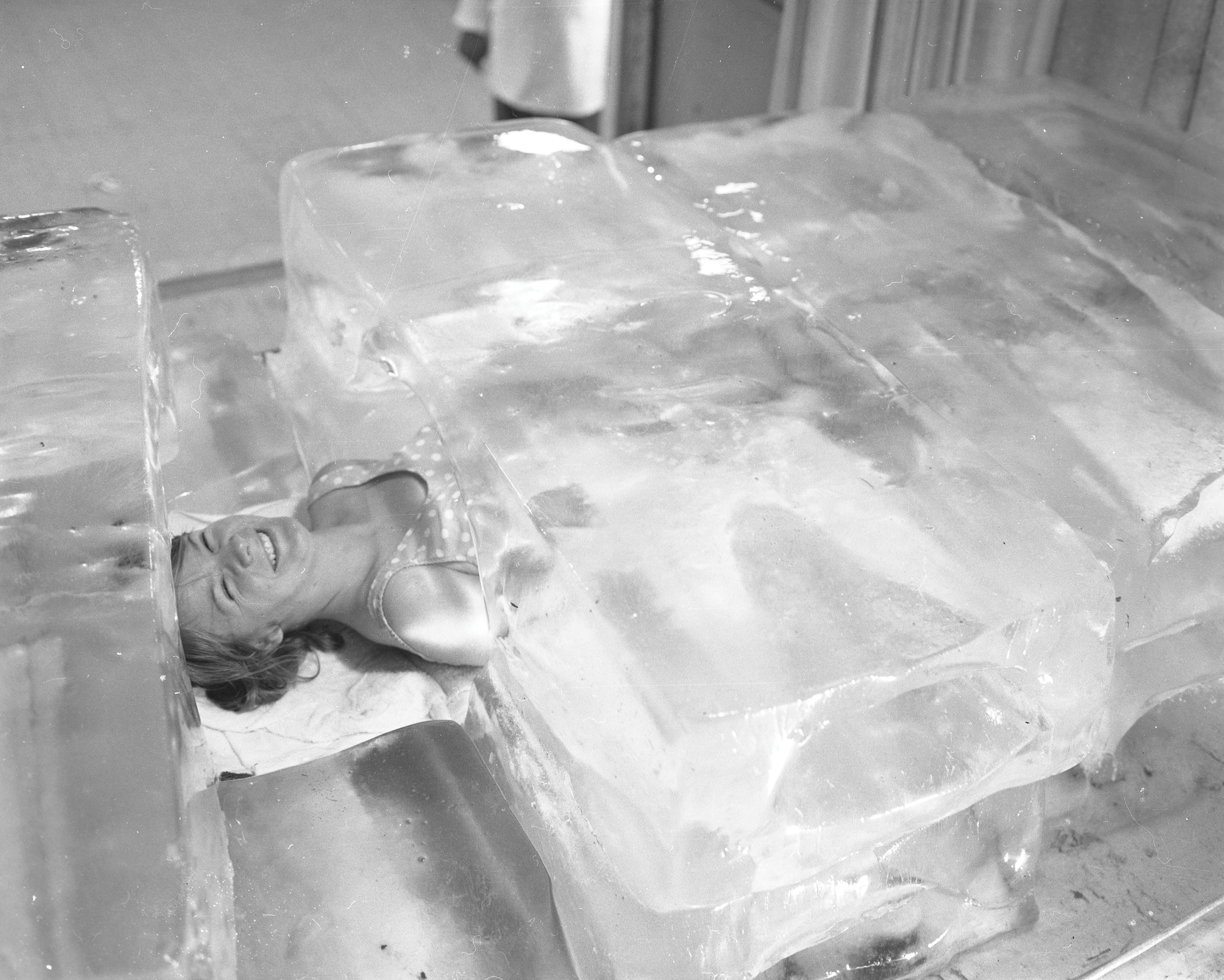 Girl in Ice Block, August 20, 1966, Canadian National Exhibition Archives, MG5-F1620-I4. Courtesy of the CNEA