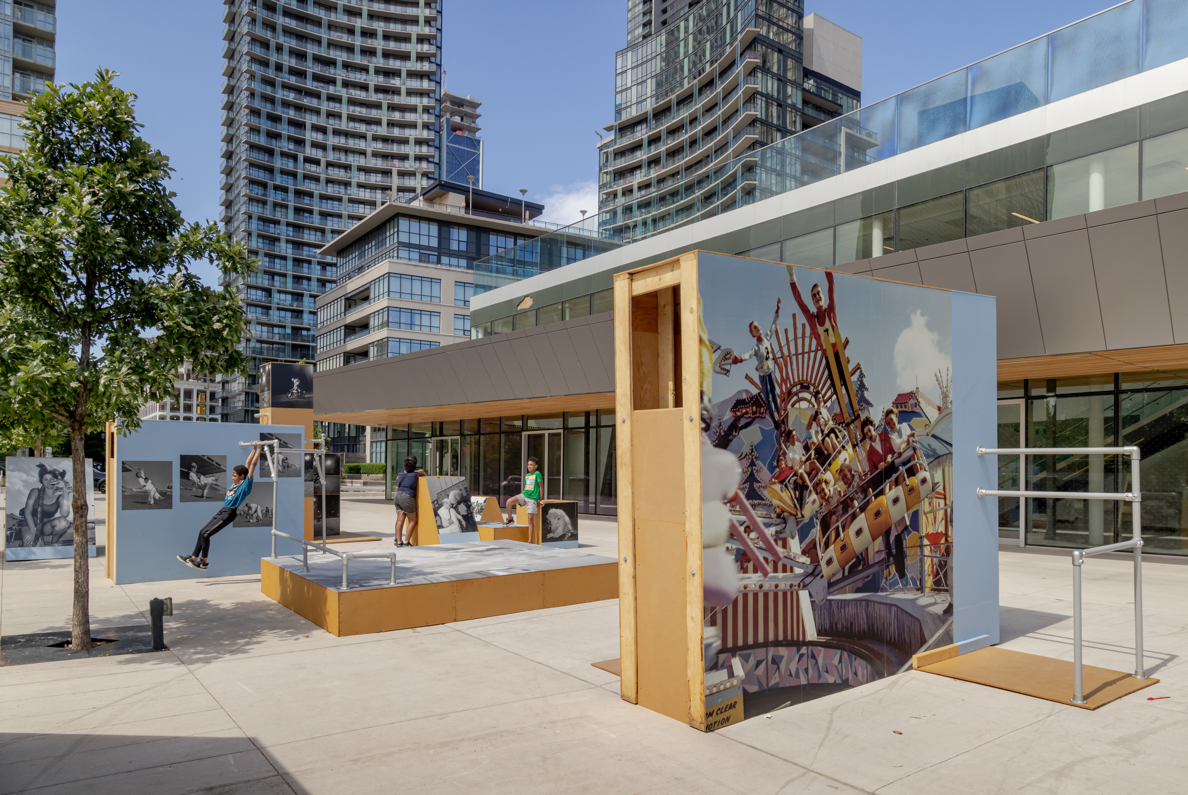     Erik Kessels & Thomas Mailaender, Play Public, installation view, The Bentway Studio at Canoe Landing, 2021. Courtesy of the artists, The Bentway Conservancy, and CONTACT. Photo: Toni Hafkenscheid

