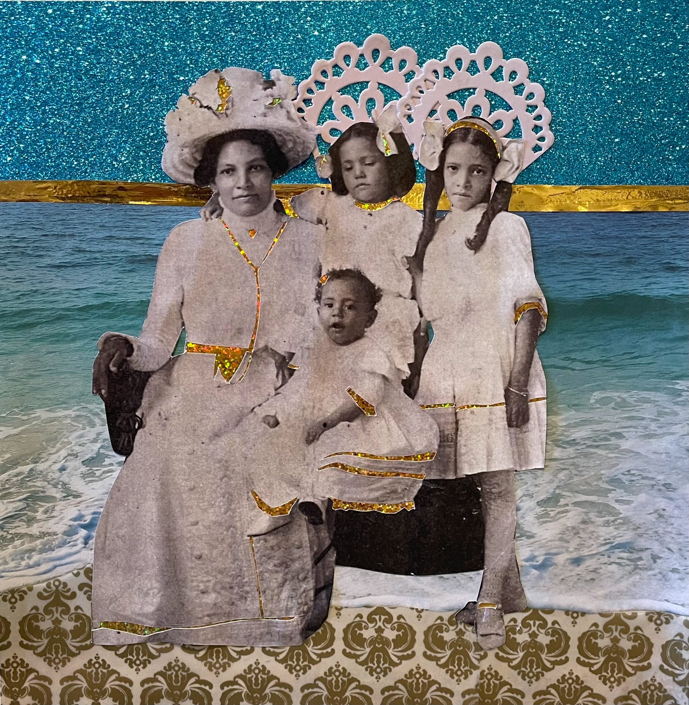 Ilene Sova, Rosa and the Girls, 2021 (mixed media). Courtesy of the artist