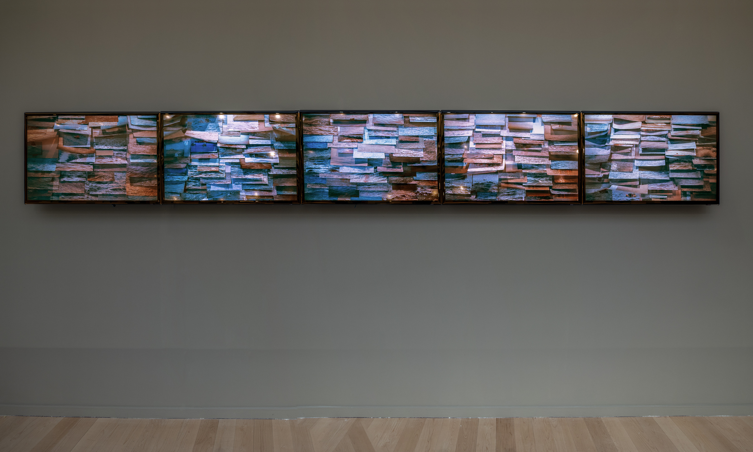 Dominique Blain, Dérive/Drift, (silent multi-channel video), 2019. Installation view (detail), Canadian Cultural Centre, Paris. © Vincent Royer, OpenUp Studio, courtesy Canadian Cultural Centre, Paris