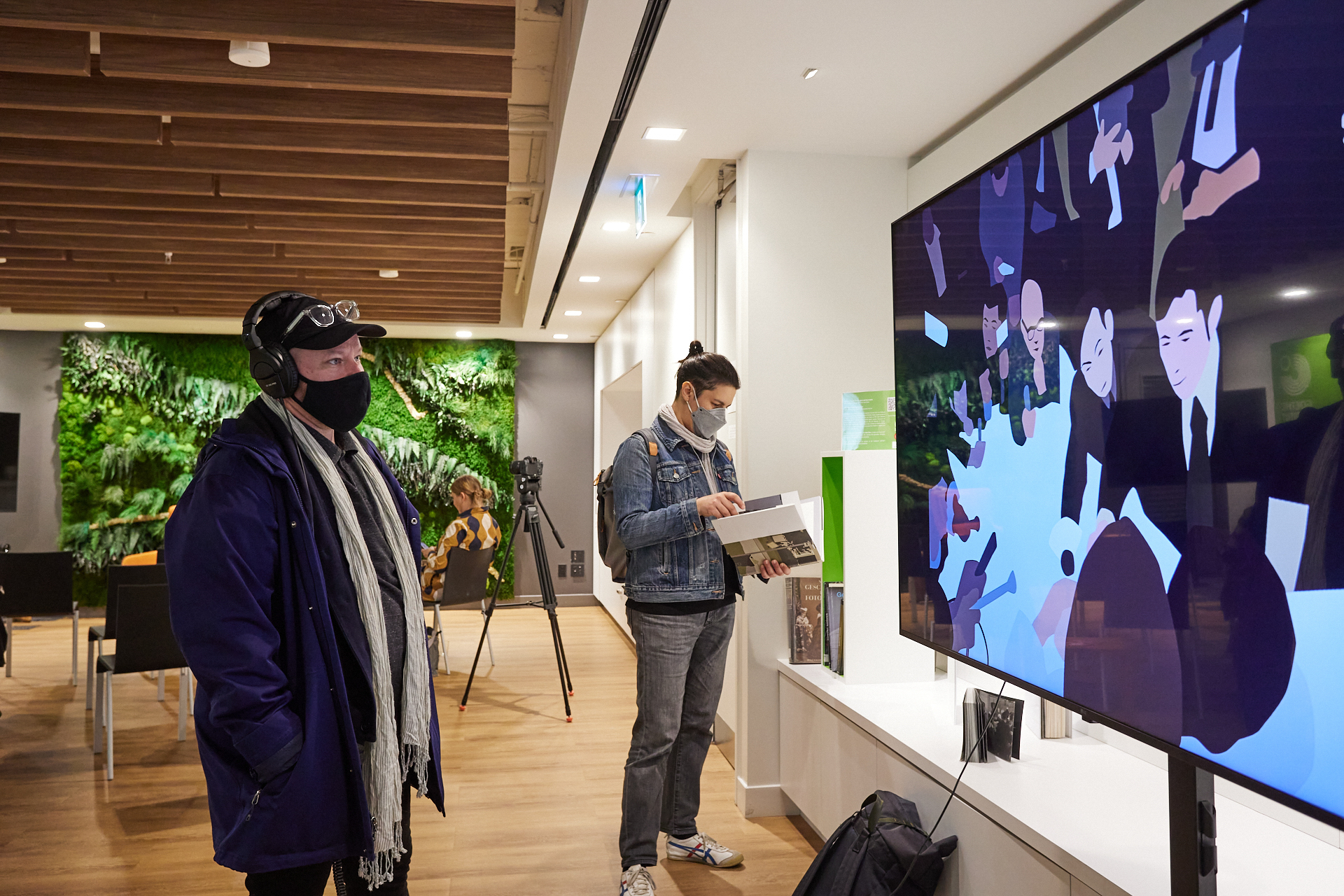     Kota Ezawa, Mobilizing Conscience: Art + Protest, installation view, Goethe-Institut Toronto, 2022. Courtesy of the artist and Goethe-Institut Toronto. Photo: Harry Choi 

