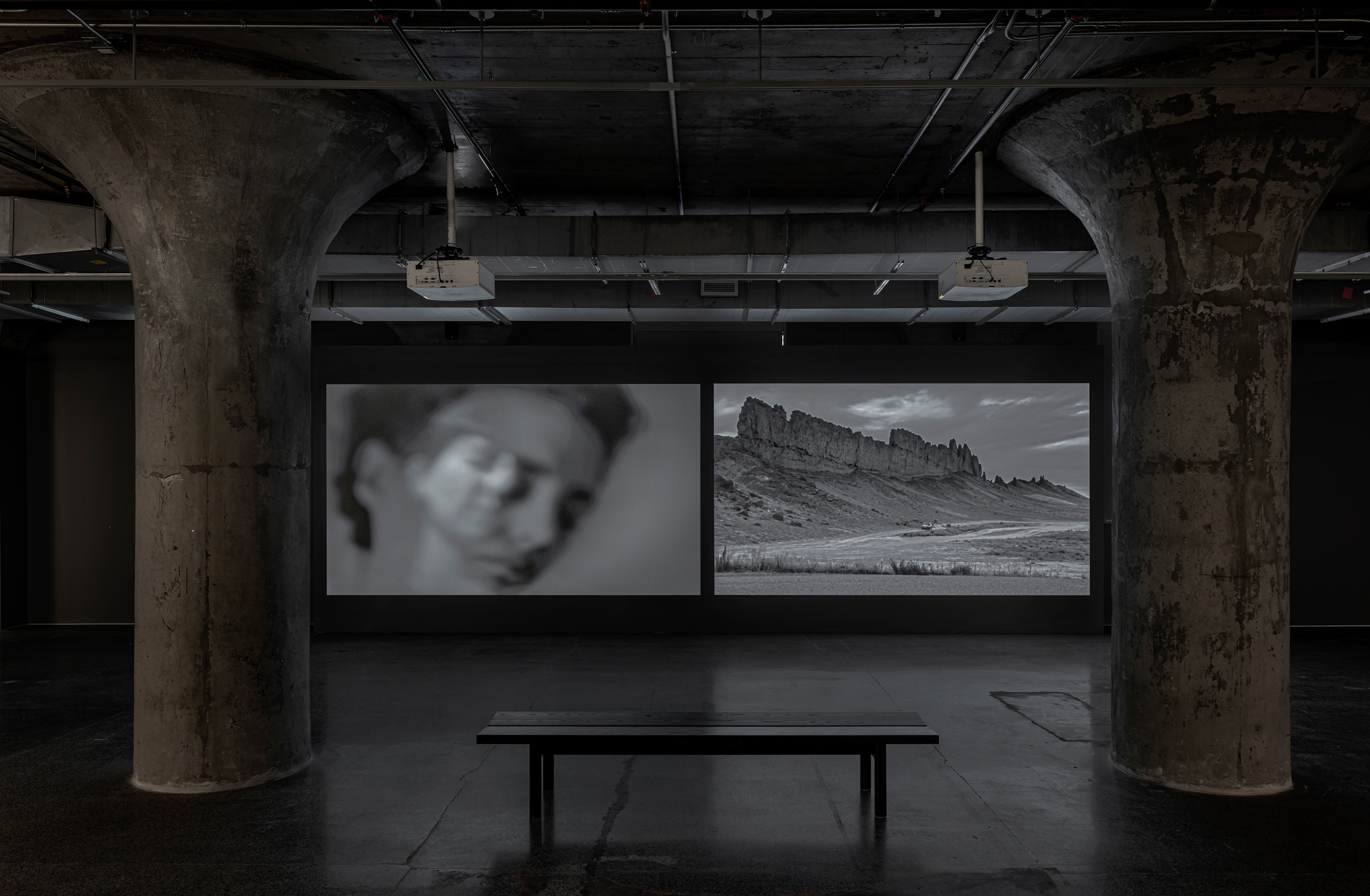     Shirin Neshat, Land of Dreams, installation view (Land of Dreams), MOCA Toronto, 2022. © Shirin Neshat. Courtesy of the artist; Gladstone Gallery, New York and Brussels; and Goodman Gallery, Johannesburg, Cape Town, and London. Photo: Toni Hafkenscheid

