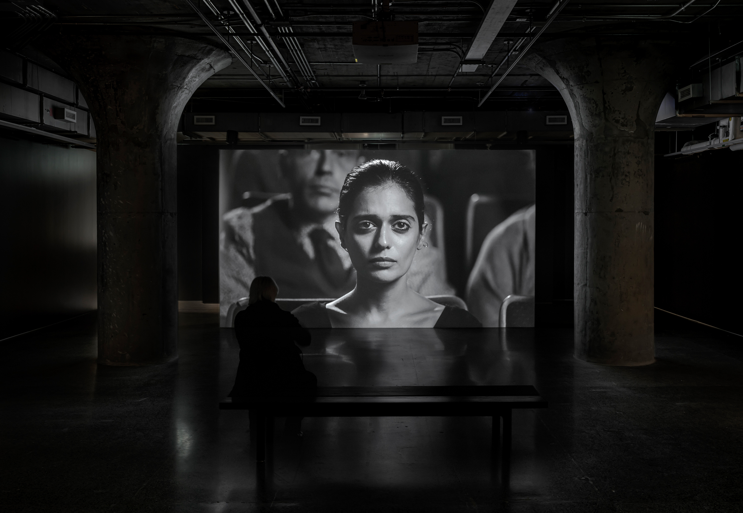     Shirin Neshat, Land of Dreams, installation view (Roja), MOCA Toronto, 2022. © Shirin Neshat. Courtesy of the artist; Gladstone Gallery, New York and Brussels; and Goodman Gallery, Johannesburg, Cape Town, and London. Photo: Toni Hafkenscheid

