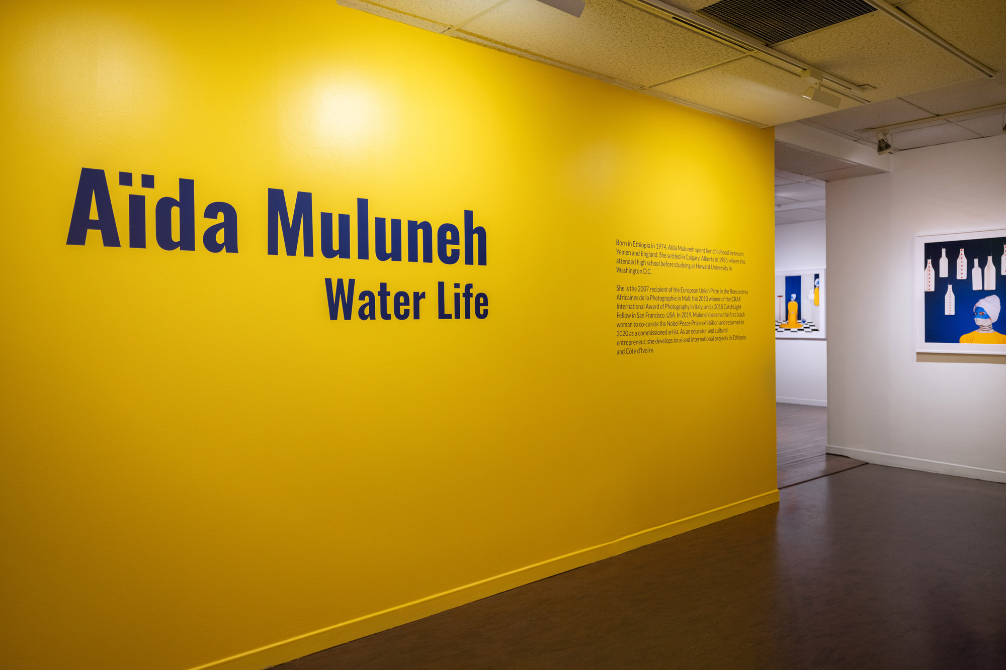     Aïda Muluneh, Water Life, installation view, Textile Museum of Canada, 2022. Courtesy of the artist and Textile Museum of Canada. Photo by Daren Rigo

