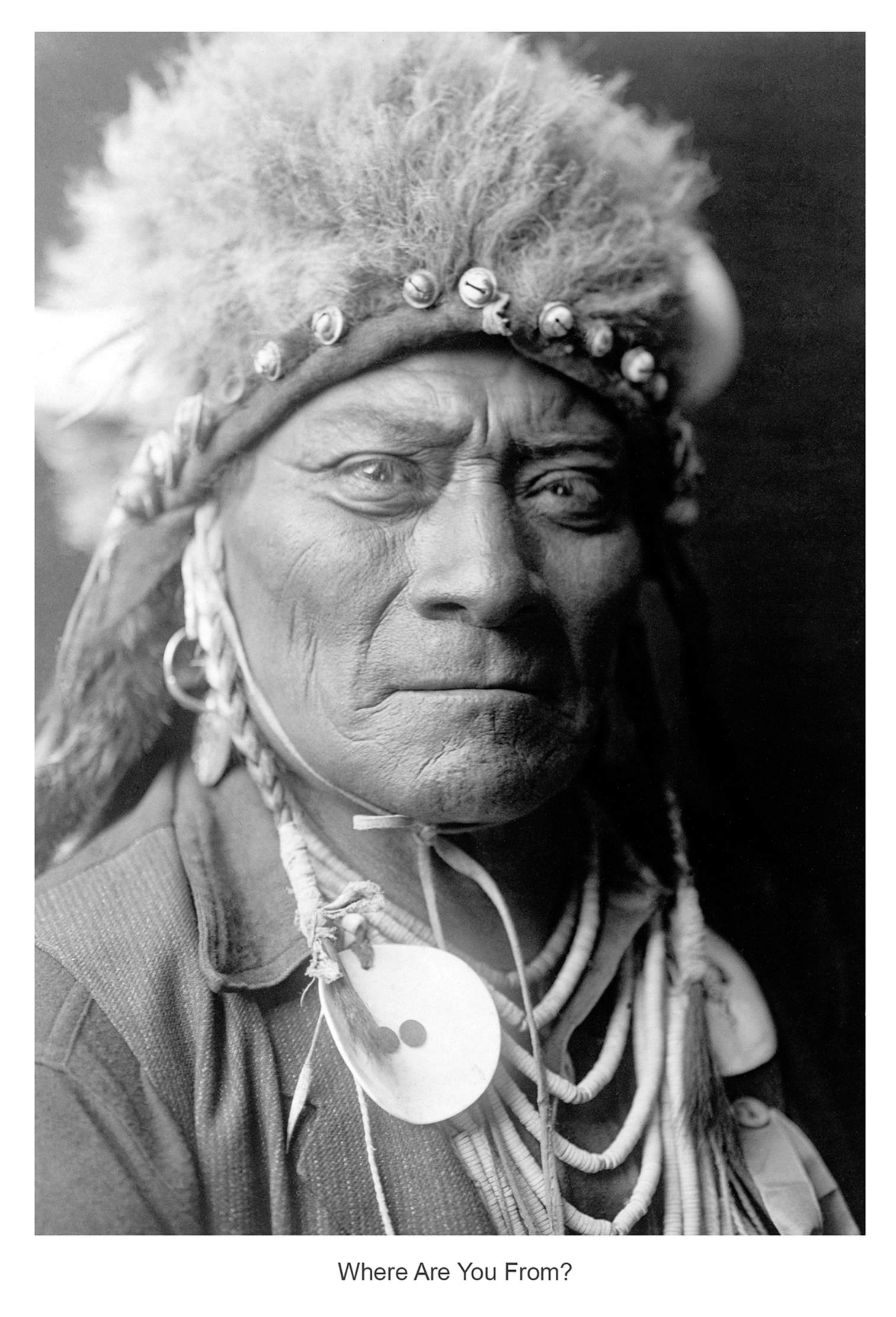 Jeff Thomas, Introduction question, One Blue Bead, Crow, Where Are You From?, Library of Congress, 1908, 2021. Courtesy of the artist and Stephen Bulger Gallery. © Jeff Thomas