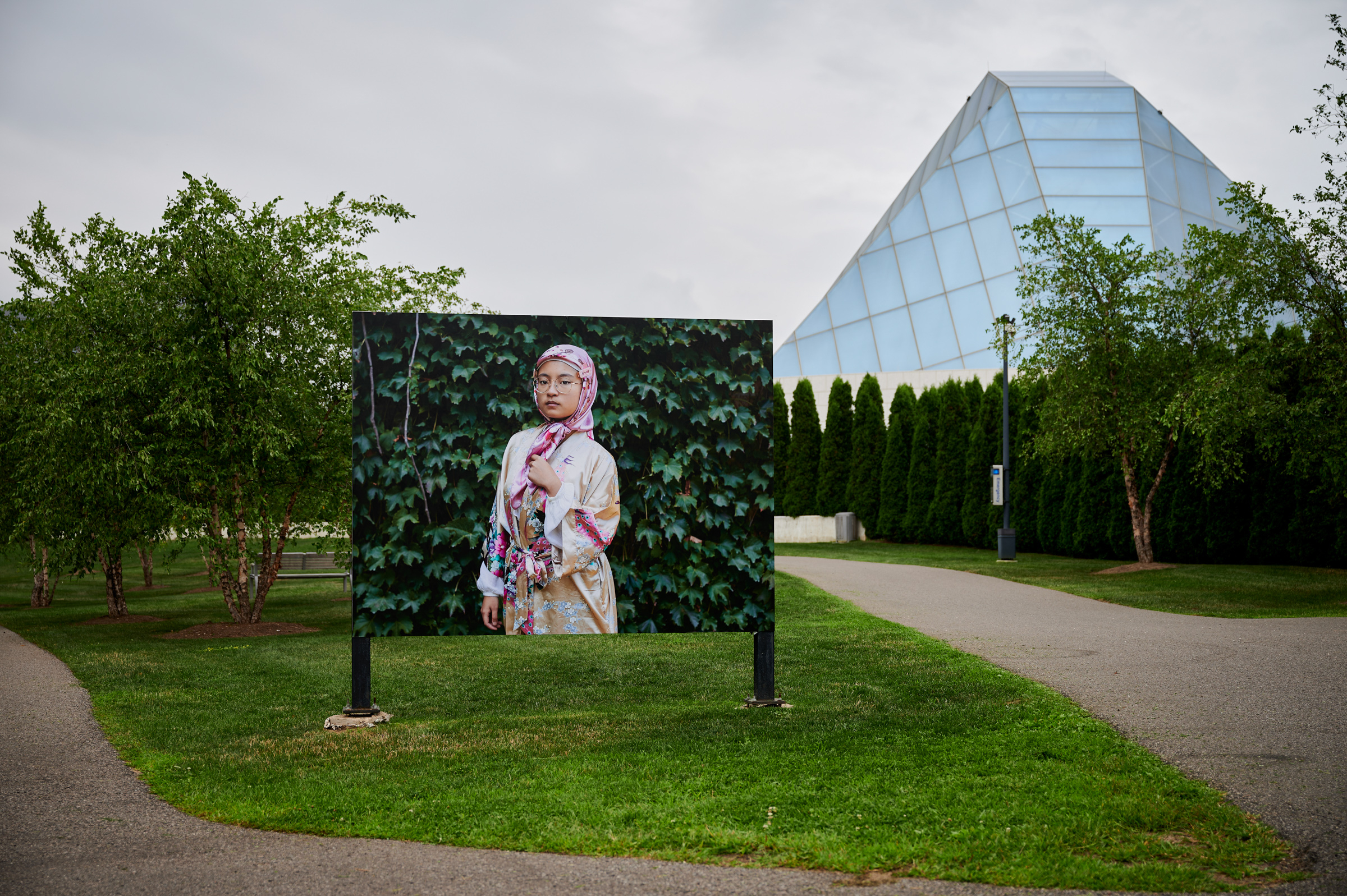     Mahtab Hussain, An Ocean in a Drop: Muslims in Toronto, installation view, Aga Khan Museum and Park, 2022. Courtesy of the artist, Aga Khan Museum, and CONTACT. Photo: Todd Fraser


