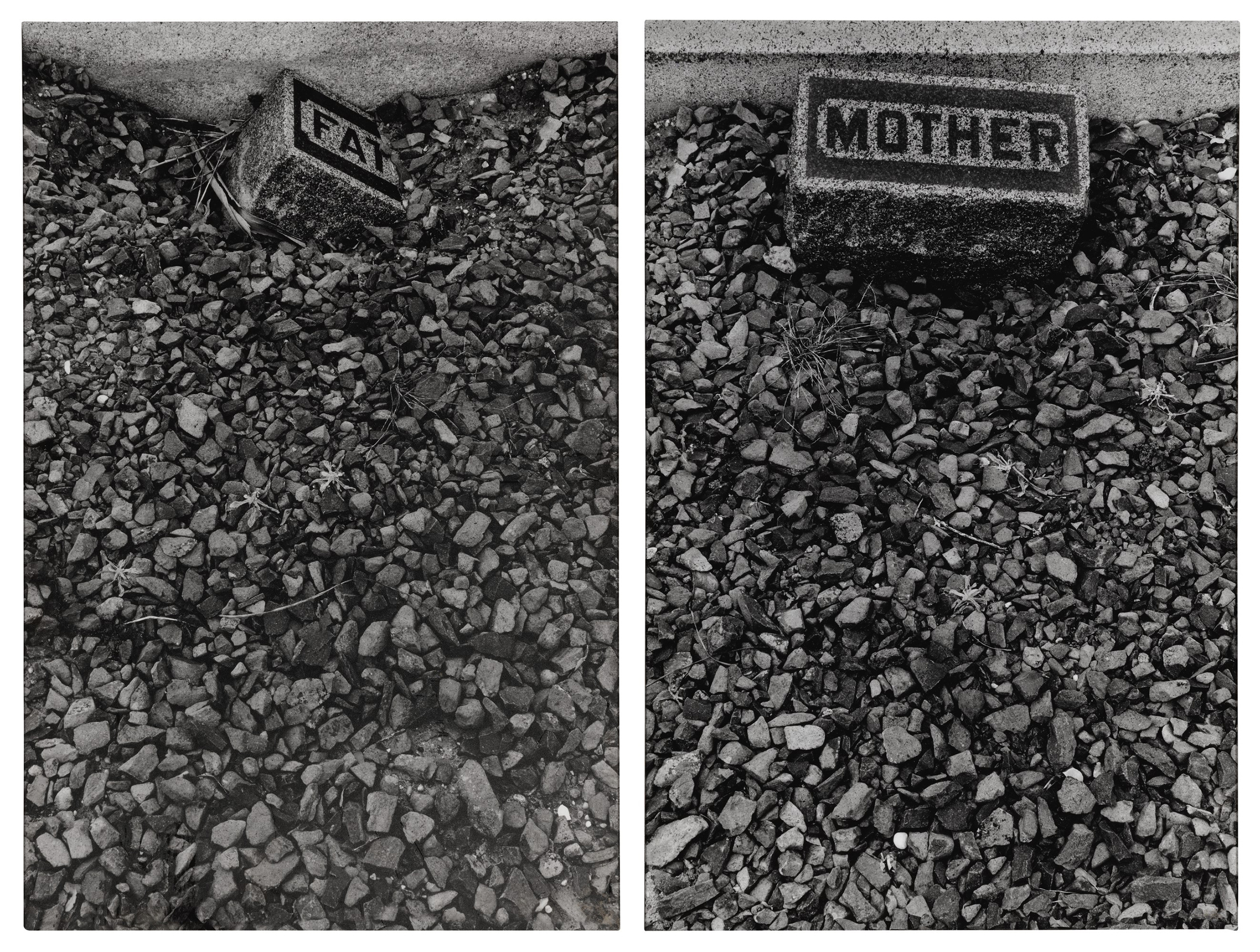 Sophie Calle, Les Tombes (Father/Mother), 1990, (diptych). Courtesy of the artist and Paul Petro Contemporary Art