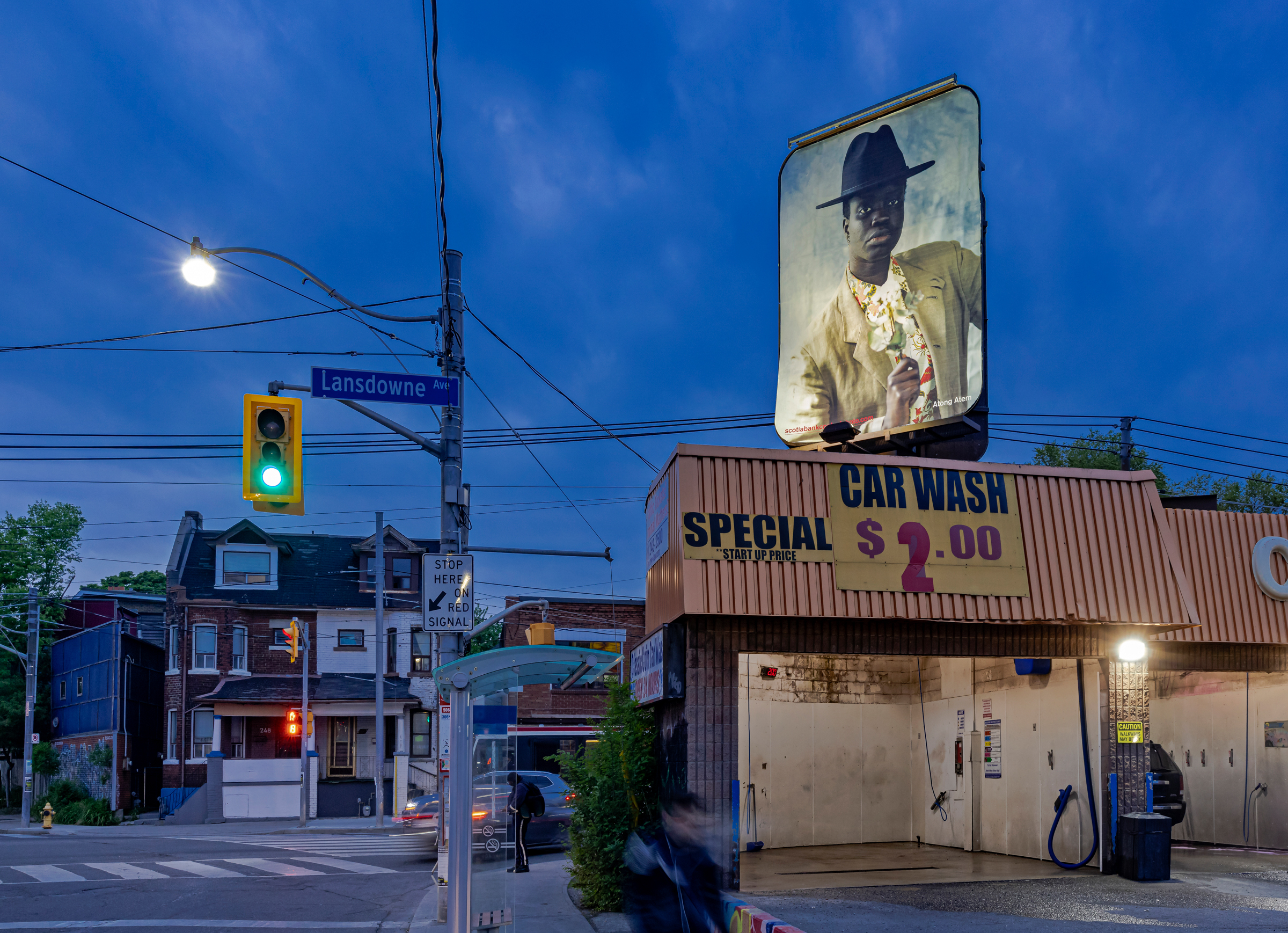     Atong Atem, Surat, installation on billboards at Lansdowne Ave, Dundas St W and College St, Toronto, 2022. Commissioned by Photo Australia and presented in partnership with PHOTO 2022 International Festival of Photography, Melbourne. Courtesy of the artist and CONTACT. Photo: Toni Hafkenscheid

