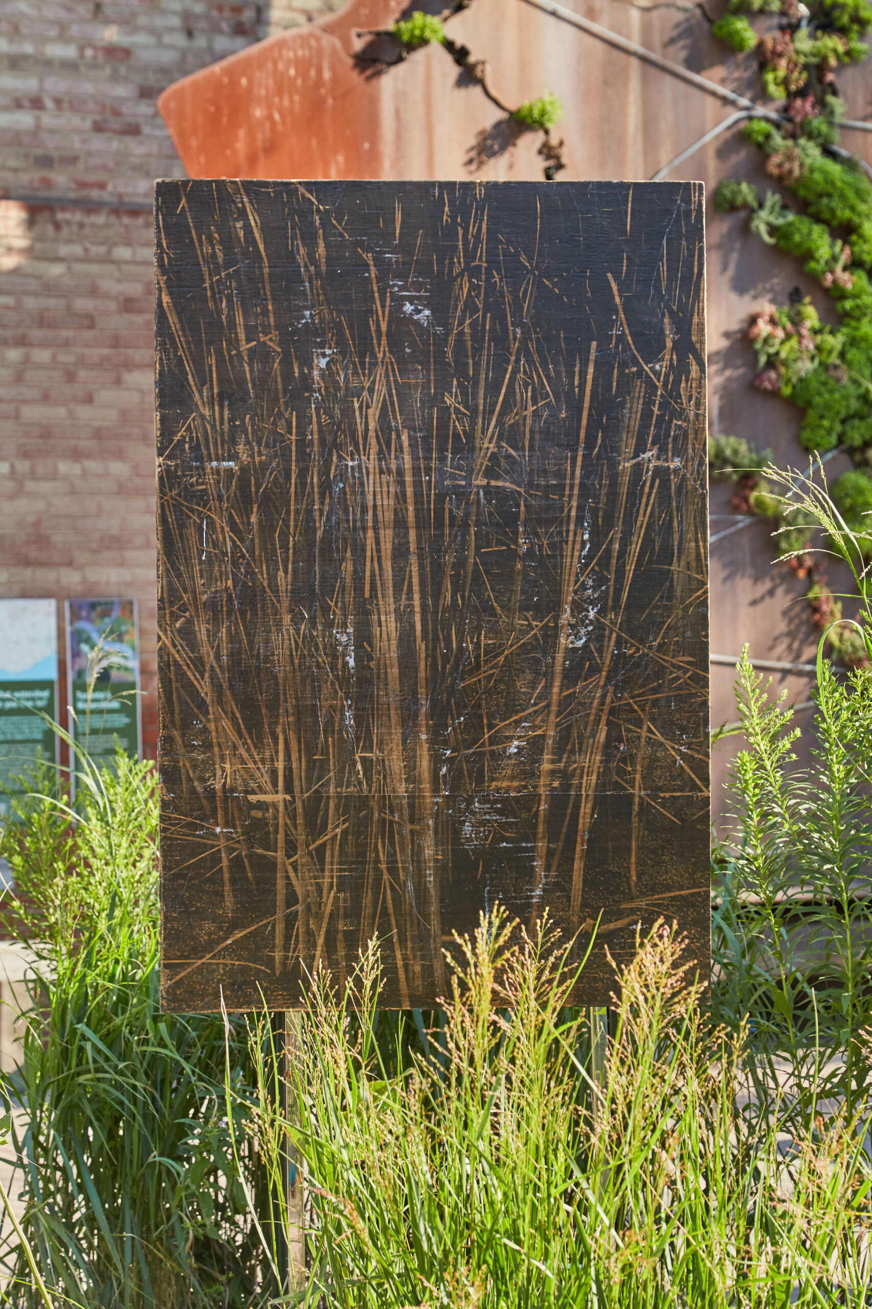    Sandra Brewster, Roots, installation view, Evergreen Brick Works, Toronto 2022. Courtesy of the artist and Evergreen Brick Works. Photo: Ibrahim Abusitta

